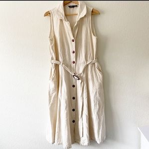 Mlle Gabrielle Sleeveless Button Down Dress